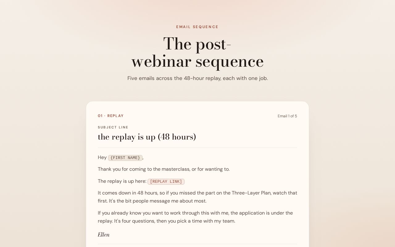 Post-webinar preview